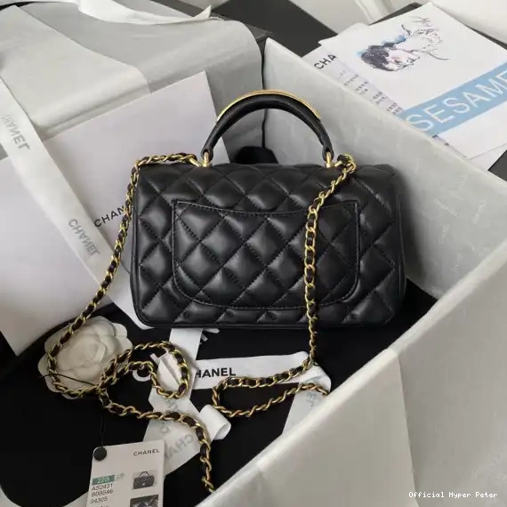 HyperPeter HANDLE-20*12*6cm CHANEL TOP BAG WITH FLAP 0214