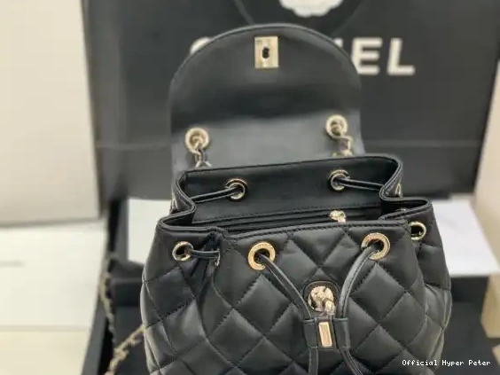 Hyper Peter CHANEL GOLD LAMBSKIN BACKPACK IN HARDWARE WITH 0213