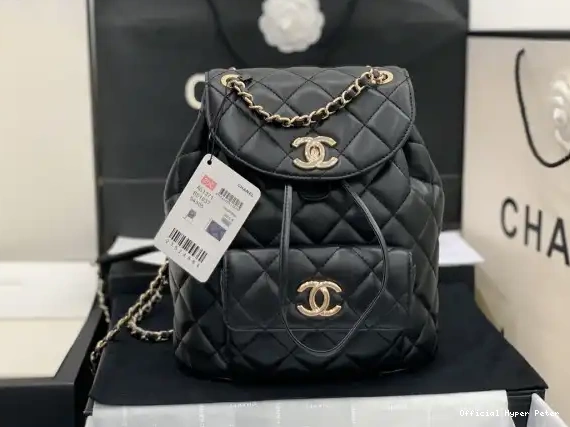 Hyper Peter CHANEL GOLD LAMBSKIN BACKPACK IN HARDWARE WITH 0213