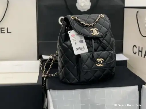 Hyper Peter CHANEL GOLD LAMBSKIN BACKPACK IN HARDWARE WITH 0213