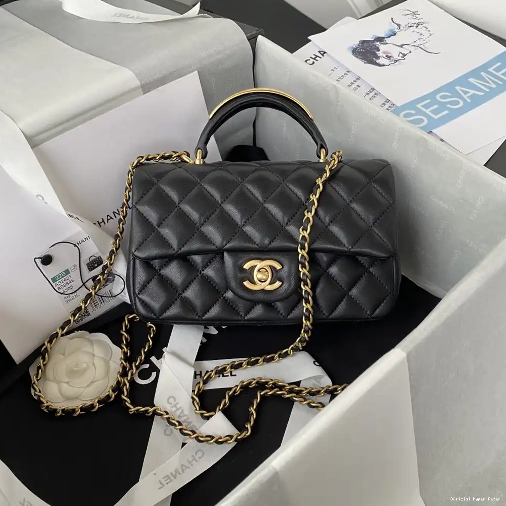 HyperPeter HANDLE-20*12*6cm CHANEL TOP BAG WITH FLAP 0214